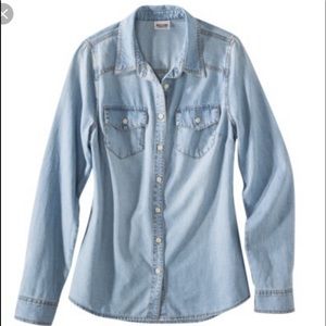 Mossimo light denim button down